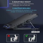 C5 Laptop Cooling Pad-adjustable Height-5 Quiet Fans Blue Led Light Lcd Controll