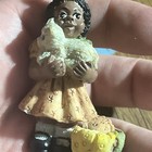 Black Americana 2    Figurine - Kitten Basket- Vtg
