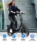 16  Folding Electric Bike With 2 Seats  25mph  35-mile Range  Suspension E-bike
