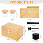 Bamboo Stash Box W combination Lock Smell Proof Organizer Set With Movable Tray