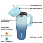 Bjpkpk Tumbler With Handle 30 Oz Stainless Steel Insulated 30 Ounces  Sky