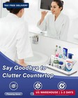 Bathroom Counter Organizer And Storage  7 Slots Detachable Toothbrush Holders Fo