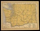 Vintage Map Of Washington Railroad Original Atlas Map Depot Towns Np Rr Historic