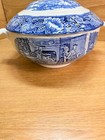 Liberty Blue Staffordshire Boston Tea Party Soup Tureen With Lid Covered Bowl