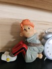 Spirou Et Fantasio Original Signed By Leblon Delienne Sitting By A Clock  works 