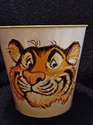 Vintage Esso Gas Tony Tiger Metal Trash Can Chein Co Tin Waste Basket 60s