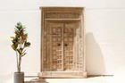 Massive Heavily Carved Antique Thar Desert Entrance Door