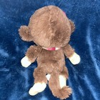 The Children s Place 10  Plush Brown Monkey Pink Scarf Stuffed Animal