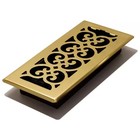 4 In  X 10 In  Steel Floor Register In Brass