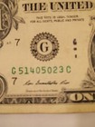    us 2013  1 Bill Extra Ink Smear Error - Black Ink Spots Obverse - Series 2013   