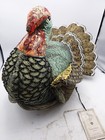 John Derian Beaded Thanksgiving Turkey Novelty Plush Pillow 15in X 17in X 16in