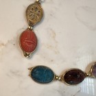 Vintage Egyptian Scarab Belt- Gold Tone 29   