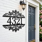 Custom House Number Sign address Sign  Personalized Metal Address Plaque