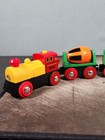 Brio World Wooden Railway Battery Operated Action Train Cement   Coal  33319