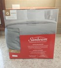 Sunbeam Microplush Heated Blanket queen  84 X 90  10 Heat Levels gray  new 
