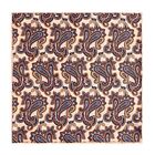 Men s 100 silk Twill Handkerchief Skin brown Paisley Pocket Square 30cm 11 8in