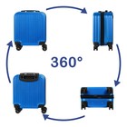 18-inch Hardside Luggage Carry-on Bag Small Suitcases With Spinner Wheels  Blue