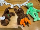 Vtg Toy Chain Wht Plastic 6 Ft Long W  19 Alligator Clips Holds Toys Hats Photo