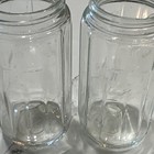 Vintage Hoosier Style Shaker Set W  Silver Metal Lids  2pc 