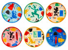 Disney Parks Mickey Mouse Friends Tidbit Plates With Caddy Set New In Sealed Box