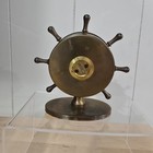 Vintage Swift   Anderson Brass Barometer Nautical Ship Wheel Boston Domed Glass