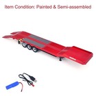 Us Stock1 18 3axle Semi Trailer Flatbed 1502 For Rc Tractor Truck Car Huina 1501