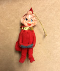 Vintage 7    Delta Christmas Pixie Elf Knee Hugger Doll Red Figurine Japan