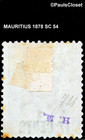 Mauritius 1878 Sc 54 Queen Victoria Surcharge 17   On 4p Rose Mhr Fine