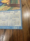 1941 Walt Disney National Life   Accident Insurance Wall Calendar Mickey Minnie