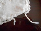 Antique Hand Embroidered Linen   Lace Baby Doll Bib Museum Deaccession