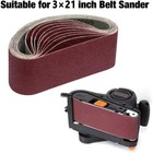20pcs Sanding Belt 40 60 80 120 150 240 400 Grit Belts Sander Sandpaper 3x21 In