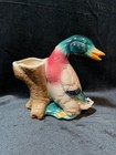 Vintage Royal Copley Pottery Ceramic Mallard Duck Planter Figurine
