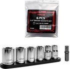 6 Pcs Metric Socket Set 1 4 Inch Drive For Auto Repair