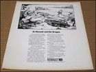 1970 The Renault 10 Print Ad Car Advertisement Inflation Rick Meyerowitz Vintage