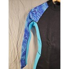 Owntop Womens Full Body Wetsuit Blue Tropical Leaf Print Neoprene D332001 M