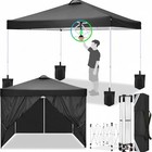 10x10 Pop Up Canopy Tent With 4 Removable Sidewalls   one Push Setup Waterproof 