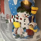 Vintage Christmas Stocking Kit Felt  9913 Snowman Frosty   Children