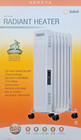 Electric Oil Filled Radiator Space Heater- Thermostat Radiant 1500w