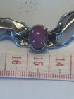Vtg Donald Marksz 4pc Silver Set Brutalist Modernist Star Ruby 23  Necklace Ring