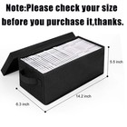 3pcs Cd Storage Box Stackable Cd Organizer Holds 105 Cases 14 37 X 6 3 X 5 5in