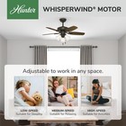 Hunter 42 Inch Indoor Ceiling Fan With Led Lights - Bronze Ceiling Fan With P   