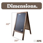 Wooden A-frame Sign With Eraser   Chalk - 40 X 20 Inches Rustic Natural Wood