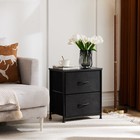 Nightstand With 2 Fabric Drawers End Table Side Table Bedside Table For Bedroom