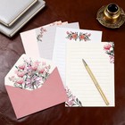 37 Pcs Floral Stationery Set Writing Paper Envelopes Stickers Letter Paper Kit