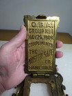 1909 Rare Antique  the Mosler Safe Co  Sign  Hamilton Ohio Bronze Bell Cover Vg