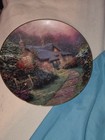 Knowles Thomas Kinkade Enchanted Cottages Rose Garden Cottage Porcelain Plate