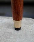 Vintage Walking Stick With Brass Silver Head Handle Antique Style Wood Cane Gift