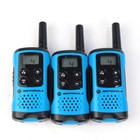 Motorola Talkabout T100tp Walkie Talkies 3 Pack Blue Tested Box Manual No Clips