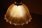 Antique Victorian Brass Pendant Light W  Federal Paddle Switch   Vintage Shade