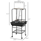 Bird Stand With Wheels For Indoor Outdoor Small Parrot  Dark Gray